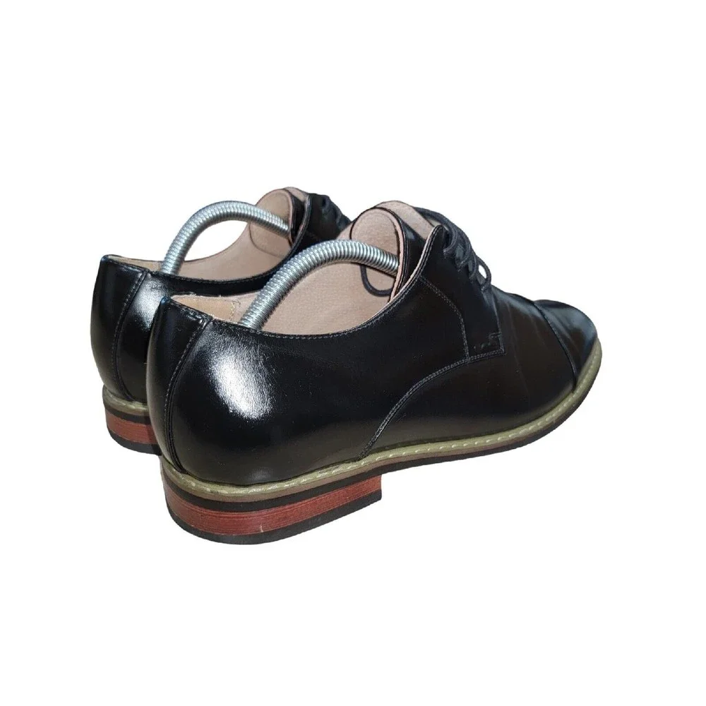 Bruno Marc Men's‎ Prince 6 Black Cap Toe Oxfords Dress Shoes Size 9 M